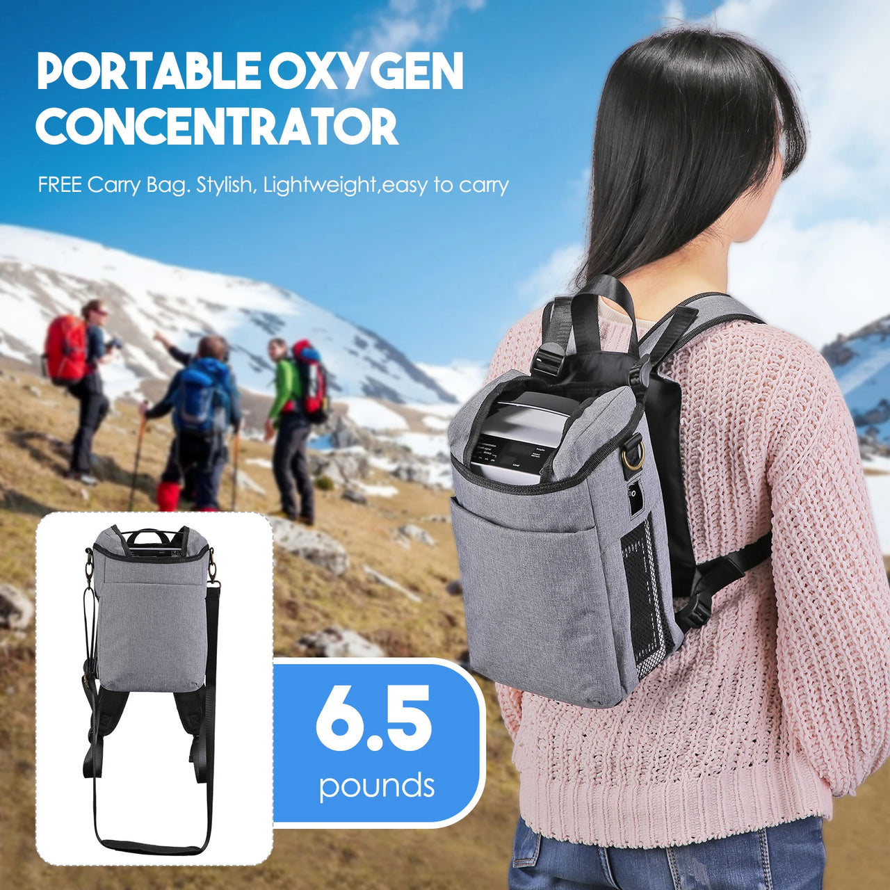 VARON 5L Portable Oxygen Concentrator - No Prescription Needed