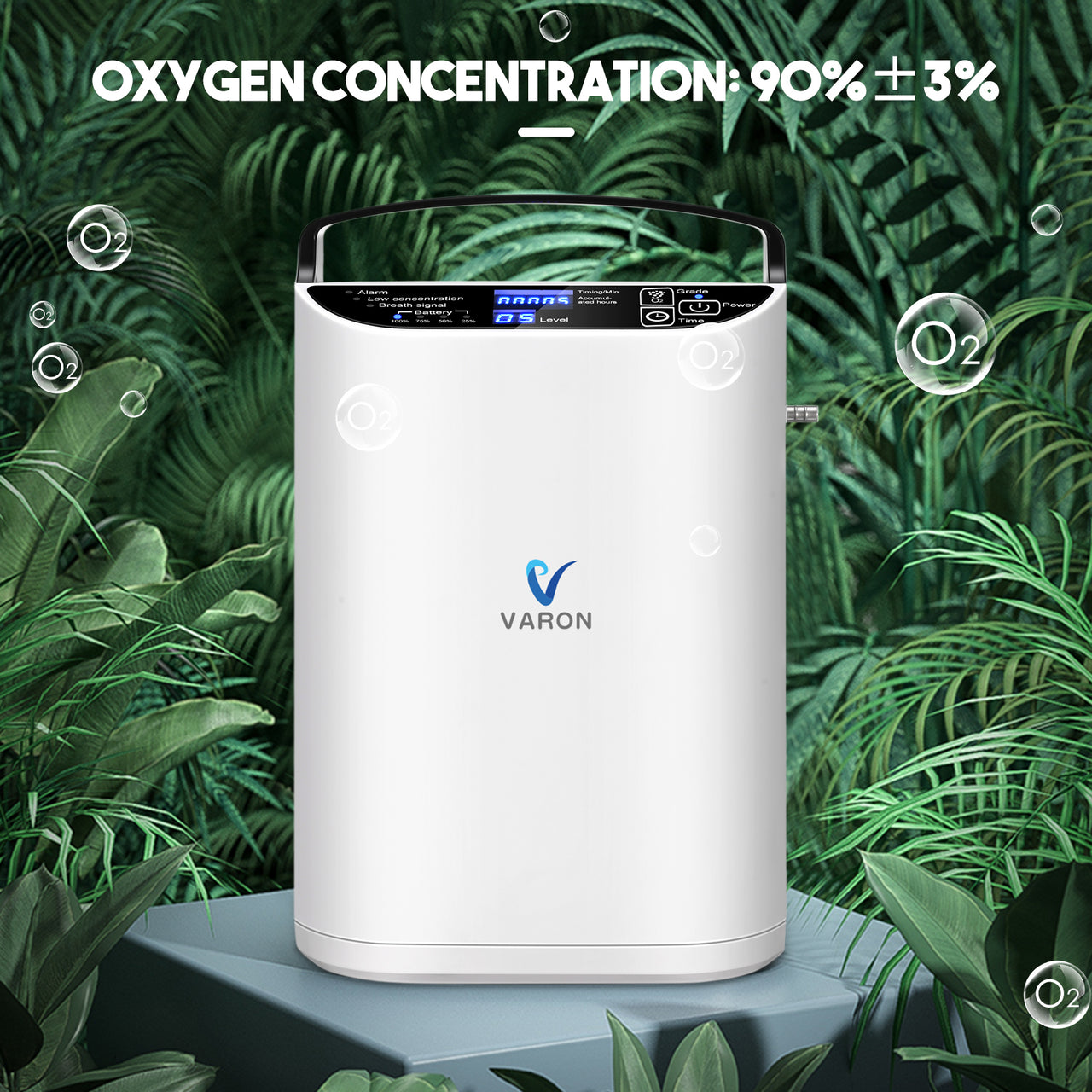 VARON 5L Portable Oxygen Concentrator - No Prescription Needed